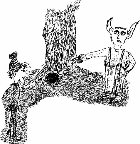 Big-Lugs shows Sly the rabbit hole